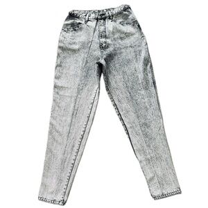 👖🛼 BRITTANIA Export Vintage 80s Gray Grey Acid Wash Jeans | Hong Kong Sz 14